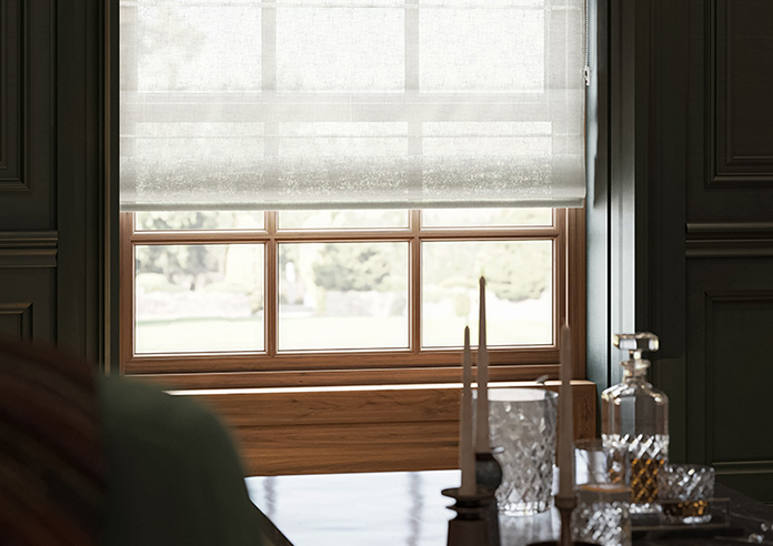 Kalahari Voile, Ghost White - Motorised Roman Blind - Image 5